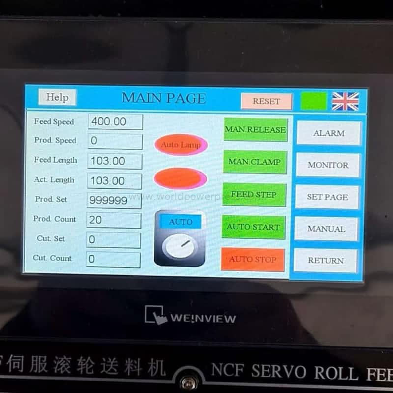 NCF Series Roller Tipo servo alimentador para alimentação de bobinas