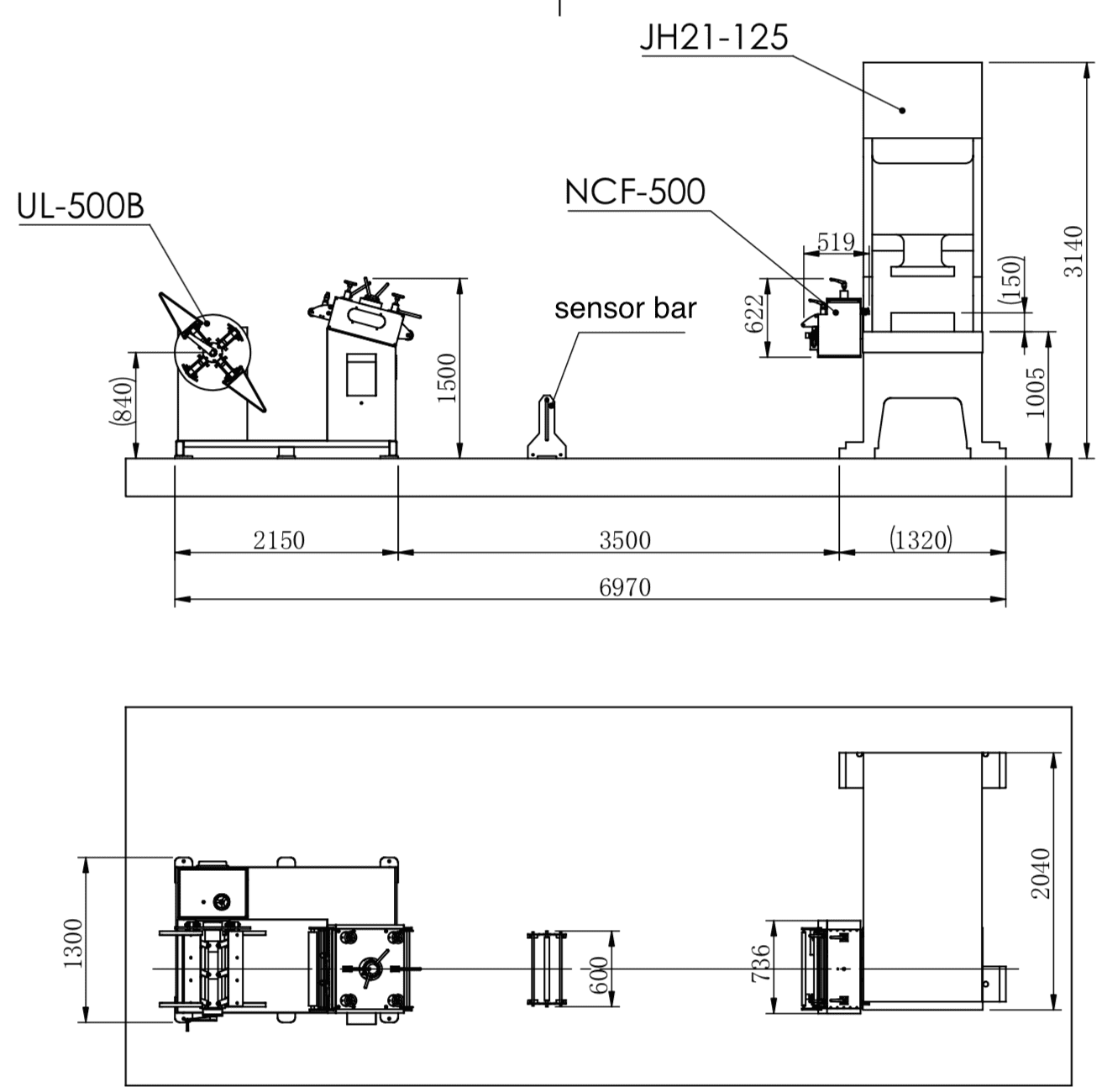Layout da linha de alimenta&ccedil;&atilde;o 2