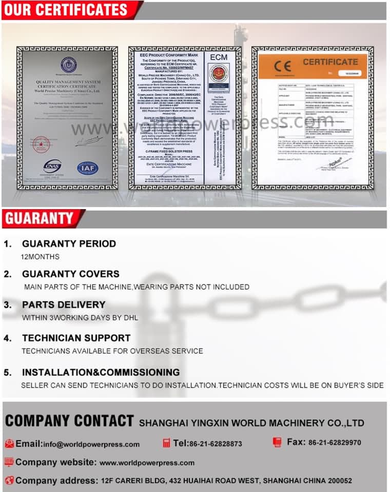 Certificado de M&aacute;quina de Imprensa